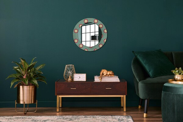 Miroir rond avec décoration Pointes