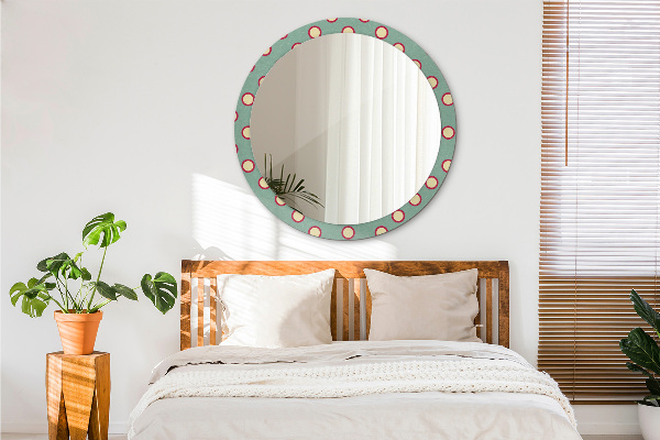Miroir rond avec décoration Pointes