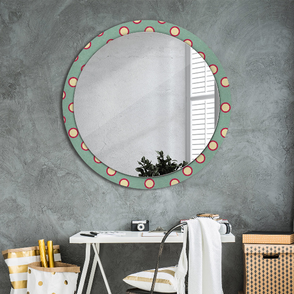 Miroir rond avec décoration Pointes