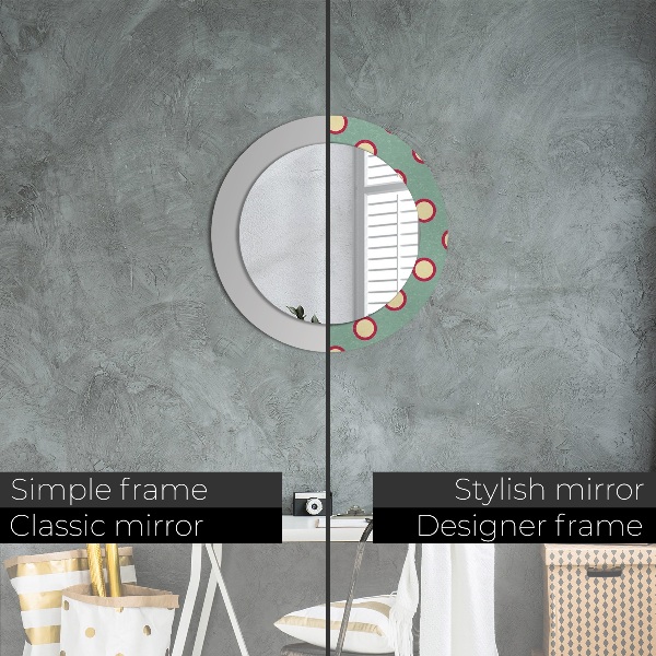 Miroir rond avec décoration Pointes
