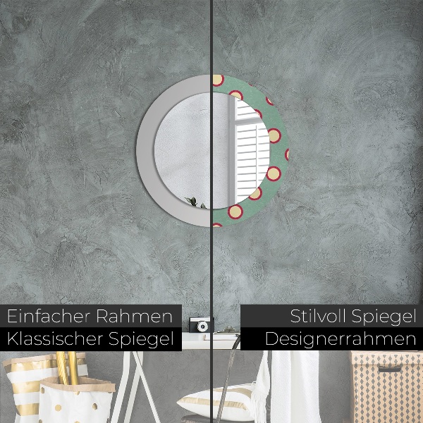 Miroir rond avec décoration Pointes
