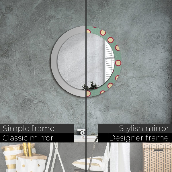 Miroir rond avec décoration Pointes