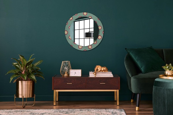 Miroir rond avec décoration Pointes
