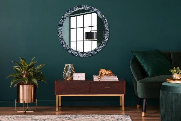 Miroir rond imprimé Collage