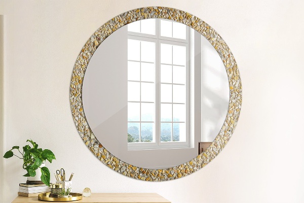 Miroir rond cadre avec impression Modèle lastrique