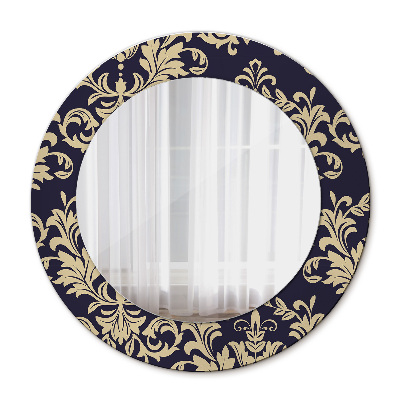 Miroir rond avec décoration Motif floral
