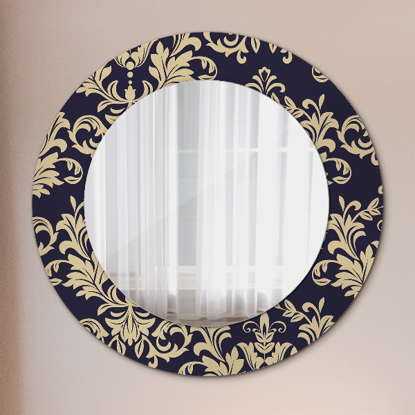 Miroir rond avec décoration Motif floral