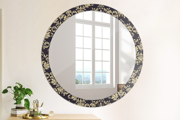 Miroir rond avec décoration Motif floral