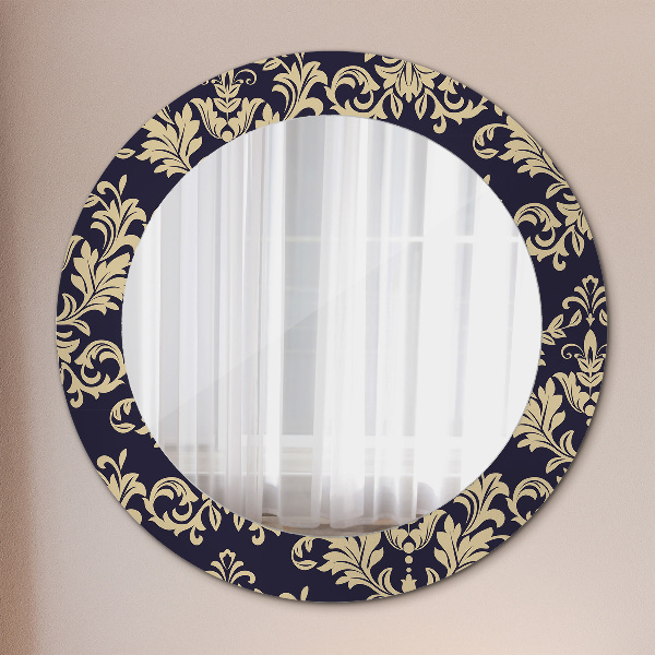 Miroir rond avec décoration Motif floral
