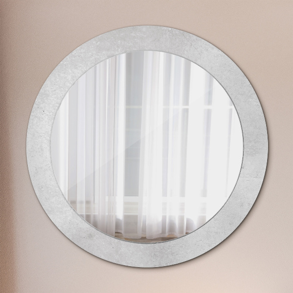 Miroir rond avec décoration Texture en béton