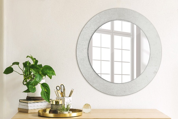 Miroir rond avec décoration Texture en béton