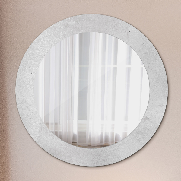 Miroir rond avec décoration Texture en béton