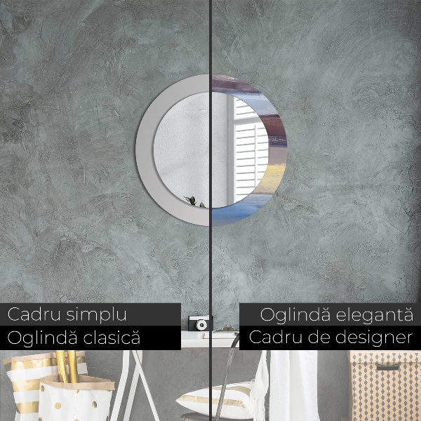Miroir rond imprimé Image abstraite