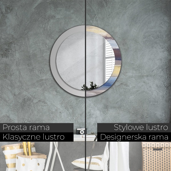 Miroir rond imprimé Image abstraite