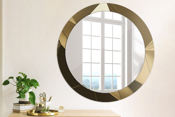 Miroir rond imprimé Abstraction moderne