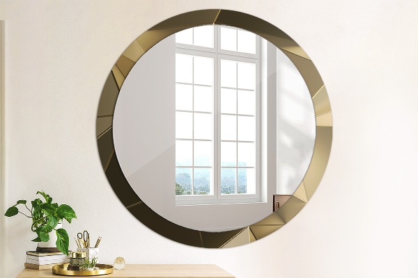 Miroir rond imprimé Abstraction moderne