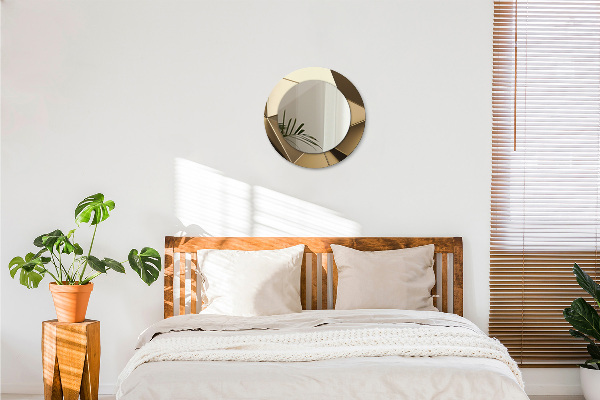 Miroir rond imprimé Abstraction moderne