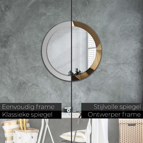 Miroir rond imprimé Abstraction moderne