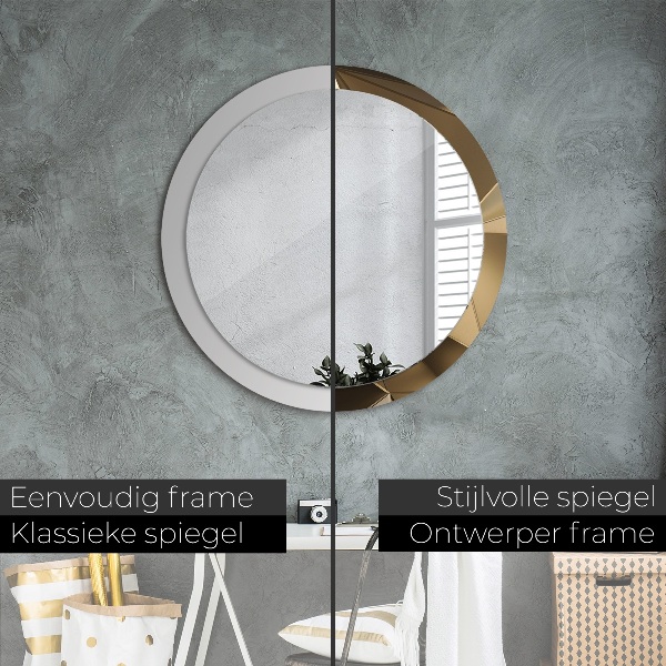 Miroir rond imprimé Abstraction moderne