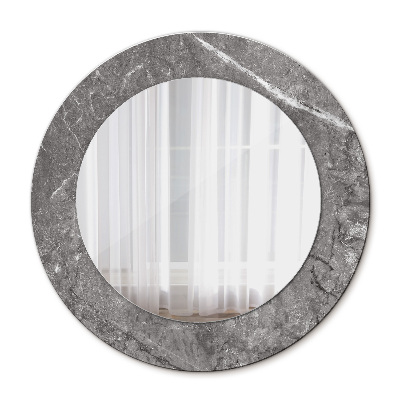 Miroir rond avec décoration Marbre rustique
