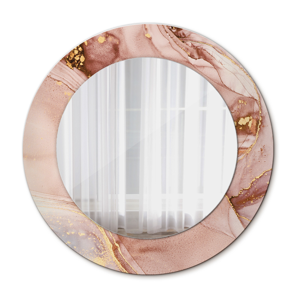 Miroir rond avec décoration Fluide abstrait