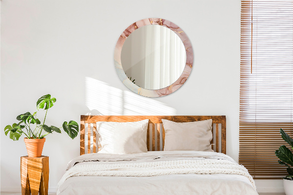 Miroir rond avec décoration Fluide abstrait