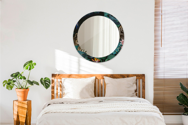 Miroir rond avec décoration Forêt dans la jungle