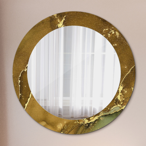 Miroir rond avec décoration Tourbillons métalliques