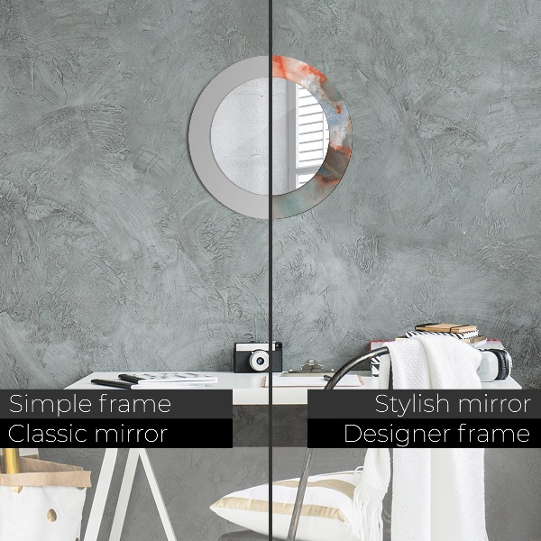 Miroir rond imprimé Marbles onyx