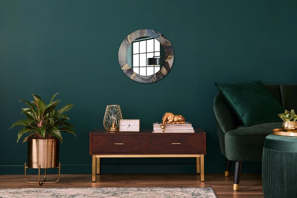 Miroir rond imprimé Fluide abstrait