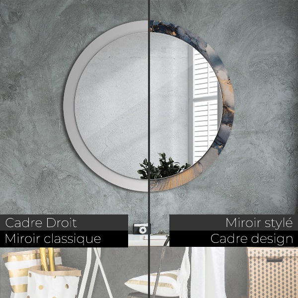 Miroir rond imprimé Fluide abstrait