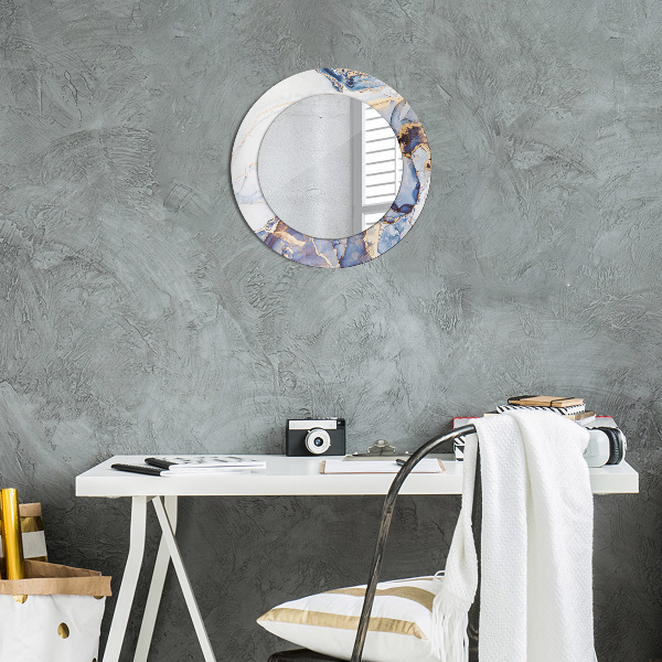 Miroir rond imprimé Art liquide abstrait