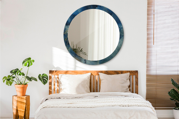 Miroir rond imprimé Marbre onyx