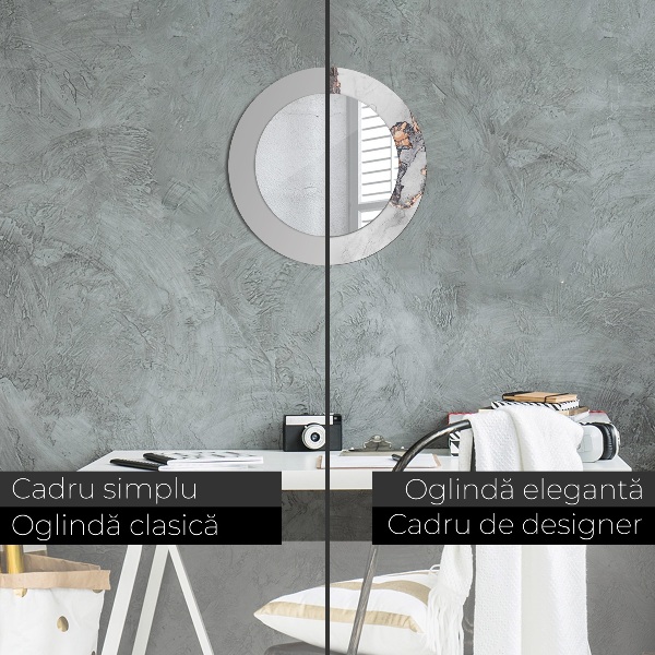 Miroir rond imprimé Fluide abstrait