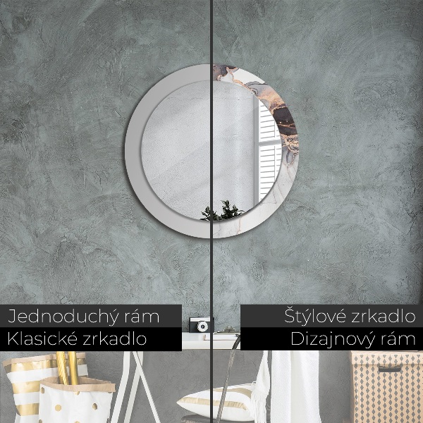 Miroir rond imprimé Fluide abstrait