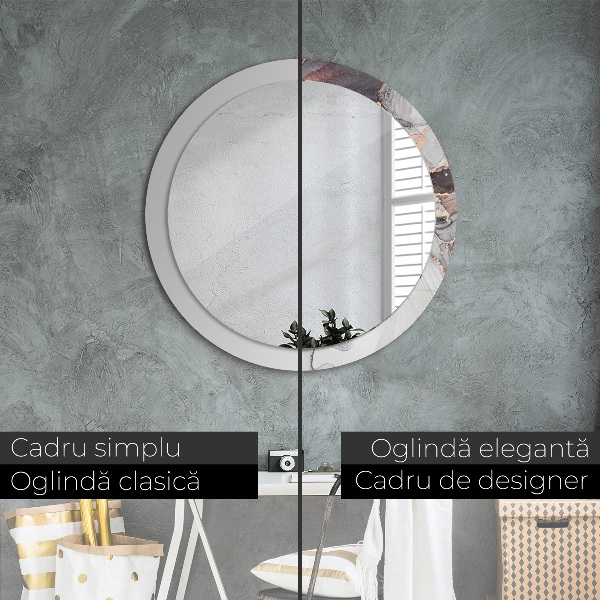 Miroir rond imprimé Fluide abstrait