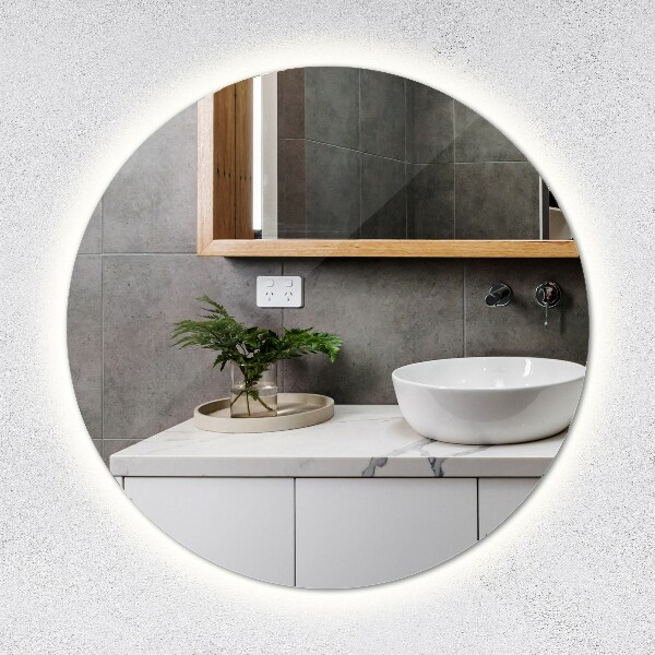 Miroir salle de bain rond led fi 40 cm