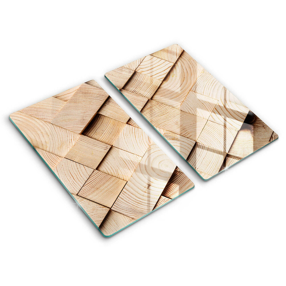 Protection plaque induction Carrés en bois