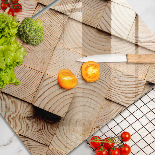 Protection plaque induction Carrés en bois