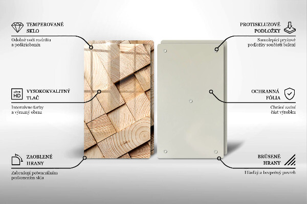 Protection plaque induction Carrés en bois