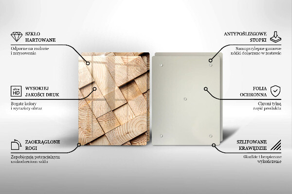 Protection plaque induction Carrés en bois