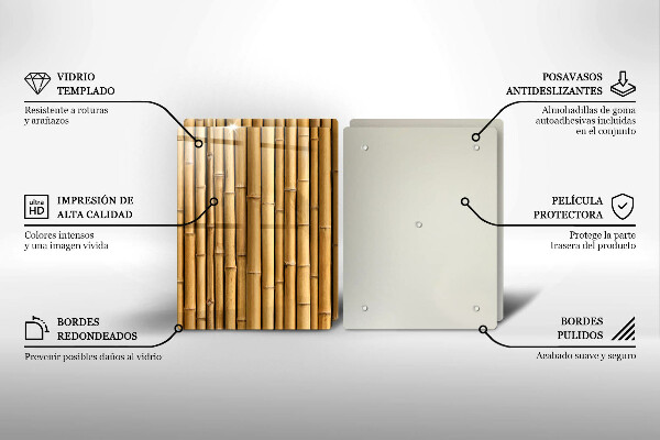 Cache plaque de cuisson Bambou bohème nature