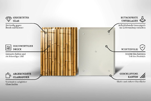 Cache plaque de cuisson Bambou bohème nature