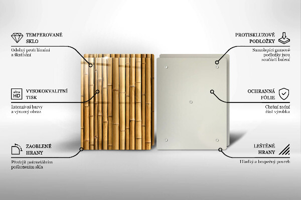 Cache plaque de cuisson Bambou bohème nature