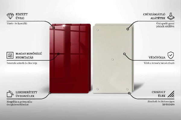 Protection plaque induction couleur bordeaux