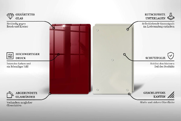 Protection plaque induction couleur bordeaux