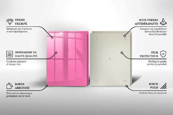 Protection plaque induction Couleur rose