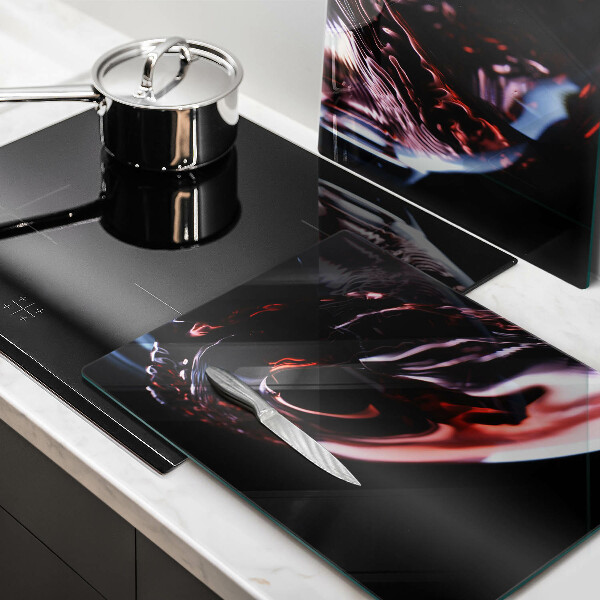 Cache plaque de cuisson Un verre de vin rouge