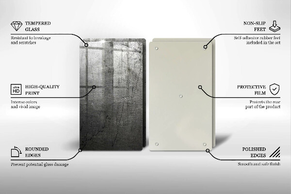 Protection plaque induction Texture métallique