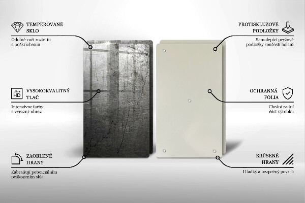 Protection plaque induction Texture métallique